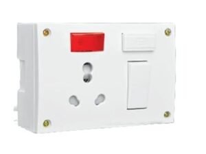 anchor by panasonic 14619 Penta 5 in 1 Combined Box 2 Hole Switch, 20 Amp, White