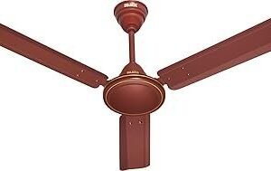 Sujata Ceiling Fan 1200mm | 3-Year Warranty | Bedroom, 100% Copper Winding, Powerful airflow, BEE Star Rated (AL 450 - Brown)