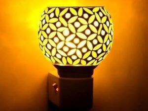 PANCA Ceramic Star Camphor Diffuser for Home,Night Lamp,Electric Camphor Burner, Kapoor Dani,Aroma Incense Burner, Home Accessories,Gift,Electric Dhoop Dani for Home (Set of 1, Ceramic)