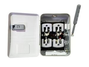 DeHMY Electric 2-Pole Change Over Switch, 32A, 240V – Heavy Duty Single-Phase Metal Box for Home & Office, Reliable Circuit Breaker Protection, Easy Installation