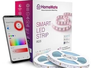 HomeMate Wi-Fi Multicolour Smart LED Strip Kit | 10 Meters | Music Sync Feature | No Hub Required | Works with Alexa, Google Home & Siri (RGB 10 Meter Kit with Built-in Mic Controller)