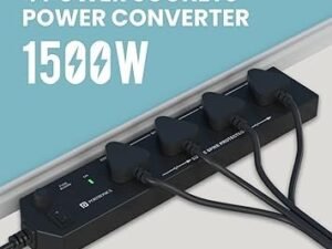 MOS Portronics Power Plate 10 Extension Board with 4 Universal Sockets, 3 Meter Long Cord, 1500 Watts, 6 Amp Multi Plug for Office & Home Appliances (Black)