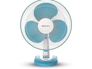 MOS Bajaj Frore Neo Table Fan 400 MM | Table Fans For Home & Office | Aerodynamically Balanced Blades | 100% Copper Motor | High Air Delivery | 3-Speed Control | 2-Yr Warranty 【Blue】