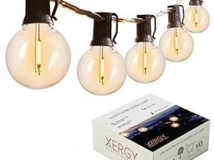 XERGY Outdoor String Lights 25 Feet G40 Globe Lights with 26 Edison Break Proof Bulbs (1 Spare), Light for Backyard Terrace Garden Balcony Party Decor Diwali Lights for Home Decoration |