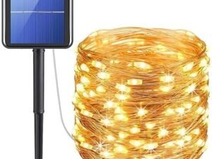 XERGY Solar Fairy String Light Outdoor, 39 Ft 120 LED with 800 mAh Inbuilt Rechargeable Battery IP65 Waterproof 8 Modes (Copper Wires, Sturdy Quality) for Garden Yard Diwali &Home Decor led Lights