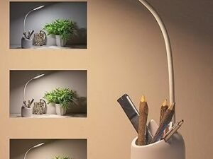 WEIRD WOLF 3 Colour Mode LED Study/Table/Desk Lamp with Pen Holder, 6 Month Warranty(Plastic, White, Pack of 1)