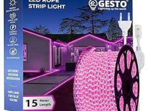 Gesto 15 Meter Rope Led Strip Lights – Outdoor Lights Waterproof for Balcony Decoration, Home Decor & Interior Decoration |