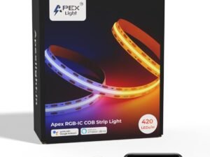 Apex LED Strip Light (5m/16.4ft), Smart LED Lights Compatible with Alexa and Google Assistant, WiFi App Control Segmented DIY Multiple Colors, Music Sync Light (RGBIC COB LED...(Pack of 4)