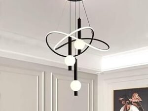 LED Chandelier for Dining Table, Height-Adjustable Hanging Lamp for Breakfast Table, Hanging Light for Home Decoration (CH49)