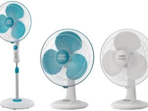 USHA Maxx Air Ultra 400MM Pedestal Fan (Light Blue) - Aerodynamically Designed Blades, 70 CFM, 1350 RPM, Tabletop, Indoor Use