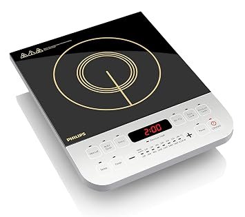 Philips Viva Collection HD4928/01 2100-Watt Induction Cooktop | Fast Gas-Free Cooking | No LPG Required | Preset Indian Menus | Crystal Glass Plate | Auto-Off | Black - Image 2