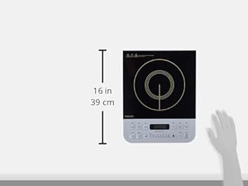 Philips Viva Collection HD4928/01 2100-Watt Induction Cooktop | Fast Gas-Free Cooking | No LPG Required | Preset Indian Menus | Crystal Glass Plate | Auto-Off | Black - Image 3