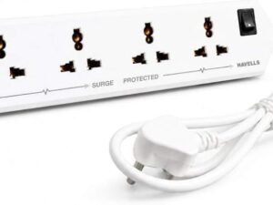 Havells 4 Way Extension Board With Surge & Spike Protection|For Power Requirements Up To 1440W |1.5 Mtr ISI Certified Copper Wire| LED Indicator | Rating -6A, 240V | Home & Office Use, 10 Volts