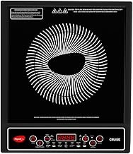 Pigeon by Stovekraft Cruise 1800 watt Induction Cooktop With Crystal Glass,7 Segments LED Display, Auto Switch Off - Black