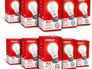 Eveready 9W LED Bulb, Cool Day Light (6500K), B22 Base, Energy-Efficient, 4kV Surge Protection, Long-Lasting Durability - Pack of 10