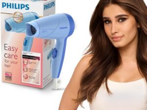 Philips India's No.1 Hair Styling Brand -Hair Dryer 1000W |Blow Dry for Men & Women | 2 Heat Settings| ThermoProtect tech |Travel-Friendly, Quick Dry, Frizz Control | For Indian Hair | HP8100/60 Blue
