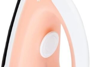 Philips GC097/50 750-Watt Dry Iron (World no. 1 Ironing Brand), Light & Easy to Use, Powerful 750 Watt Heat up with a comforable wide grip, Black Non Stick Soleplate (Peach)