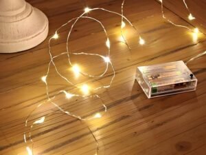 3-Meter Waterproof Copper Wire Fairy Lights, Battery-Powered with 30 Warm White LEDs for Diwali, Christmas, Valentine's Day, and Decorations(Pack of 1)