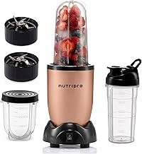 NutriPro Juicer Mixer Grinder - Smoothie Maker - 500 Watts (3 Jars & 2 Blades, Gold) - 2 Year Warranty