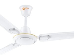 Orient Electric 1200 mm Pacific Air Déco| Decorative ceiling fan | Powerful airflow| BEE1 Star Rated | 2-year warranty | White Silver, pack of 1