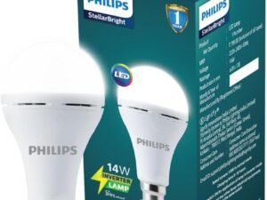 PHILIPS 14W Emergency LED Bulb | Stellar Bright B22 Inverter LED Bulb for Power Cuts | Crystal White, Pack of 1