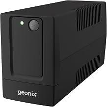 Geonix GXUPS600VA UPS 600VA/360W, Uninterrupted Power Supply System for Desktop PC Computers, Voltage Regulator, Auto Restart, Cold Start Function, BIS Approved, 2 Years Warranty, Black