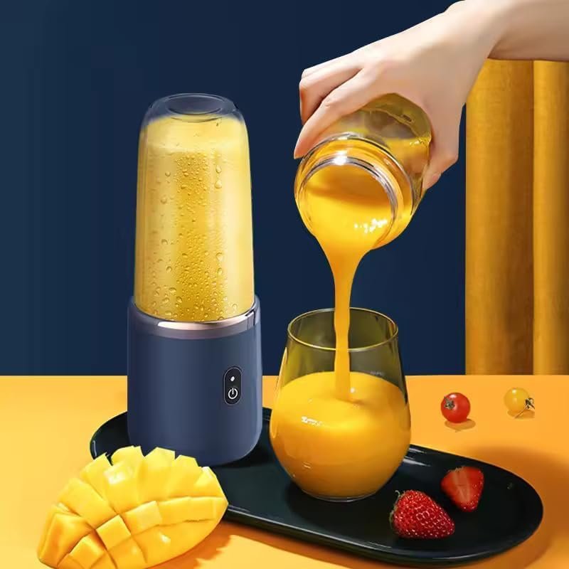 Qlect Portable Blender Electric Juicers Fruit Mixers USB Rechargeable Smoothie Mini Personal Juicer 6 Blades 3Gears With 1500 Mah Rechargeable Battery-Smoothie Blender - Image 3