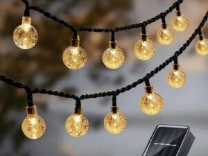 20 LED Solar Globe String Lights from Waterproof Outdoor Fairy Lights with 8 Modes | Warm White Decorative Lights for Garden, Patio, Balcony & Festive Decor