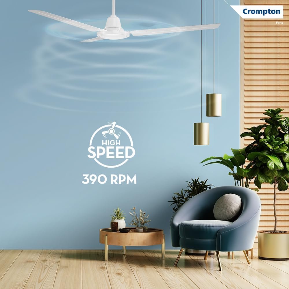 Crompton Surebreeze Sea Sapphira 1200 mm Ceiling Fan for Home | 2026 Model | BEE Star Rated | Energy Efficient | Superior Air Delivery | High Speed | 2 Year Brand Warranty | Opal White - Image 3