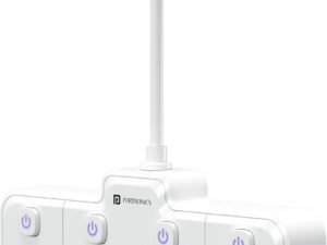 Portronics 2500W Power Plate Pro 4-in-1 Power Extender with 4 Universal Sockets, Individual Switches, 180° Flexible Cord, Child Safety Shutters, for Home, Office, Laptops, Mobiles & Appliances